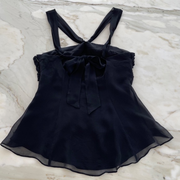 BCBG BLACK BACK TIE TOP SIZE SMALL - Picture 5 of 16